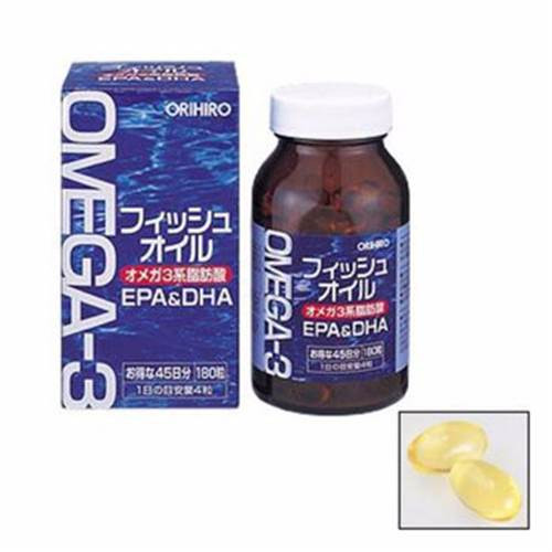  Viên uống dầu cá omega Orihiro 180 viên- Nhật Bản